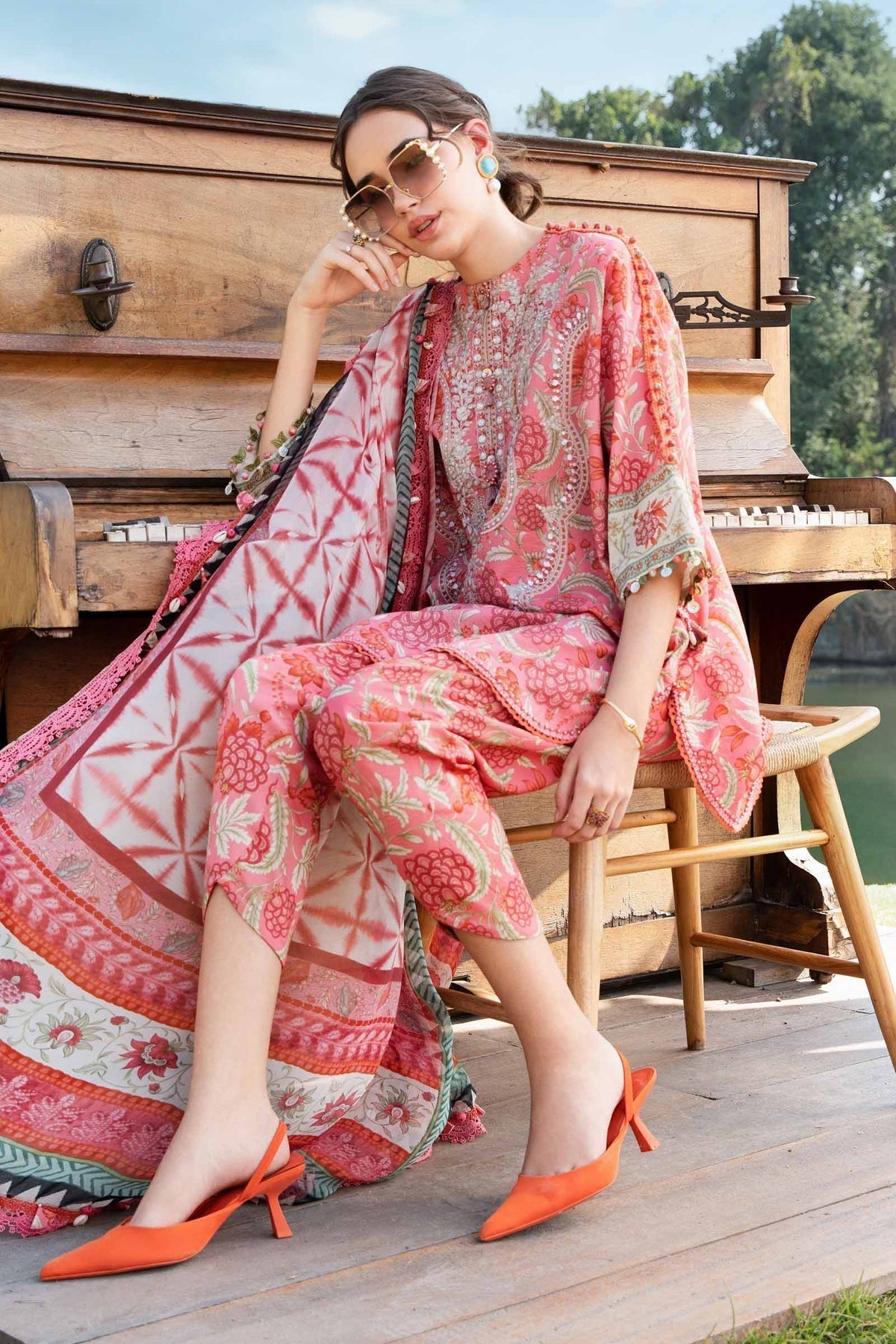 Maria B | M Prints 25 | MPT-2513-A S Pink Lawn