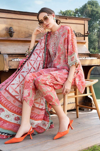 Maria B | M Prints 25 | MPT-2513-A S Pink Lawn