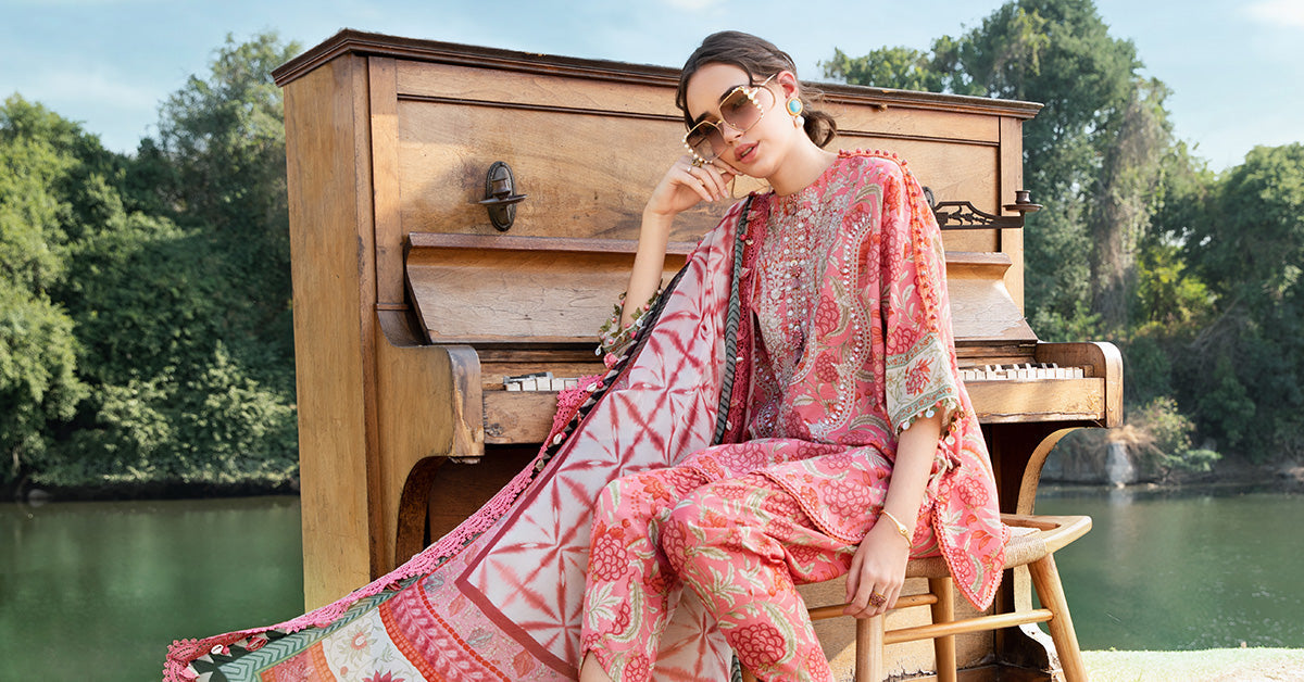 Maria B | M Prints 25 | MPT-2513-A XL Pink Lawn