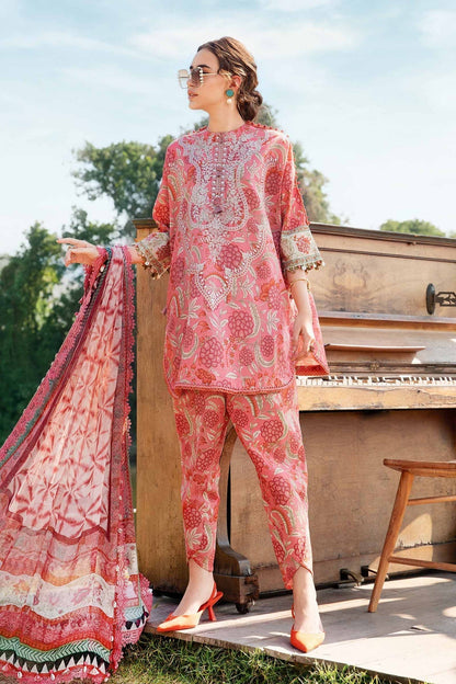 Maria B | M Prints 25 | MPT-2513-A L Pink Lawn