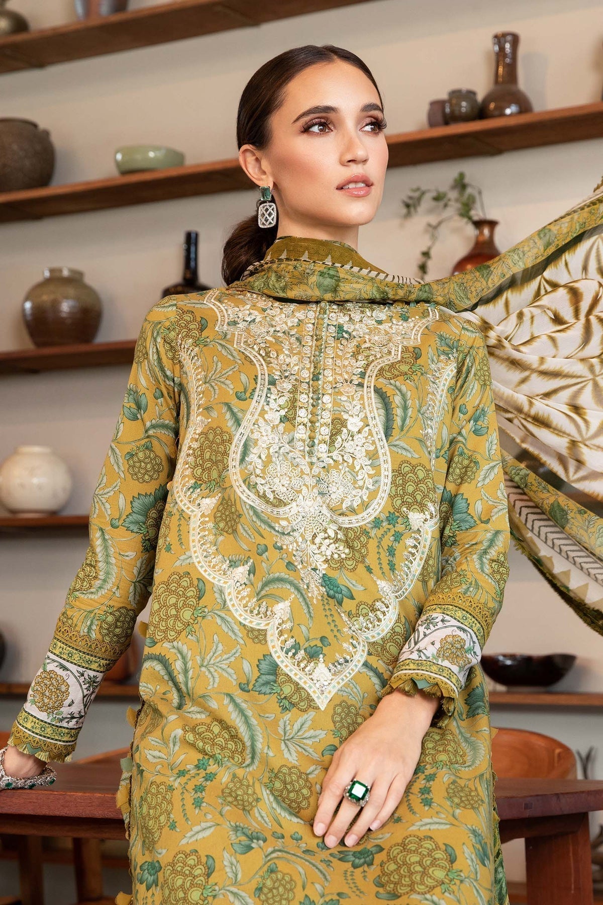 Maria B | M Prints 25 | MPT-2513-B L Mustard Lawn