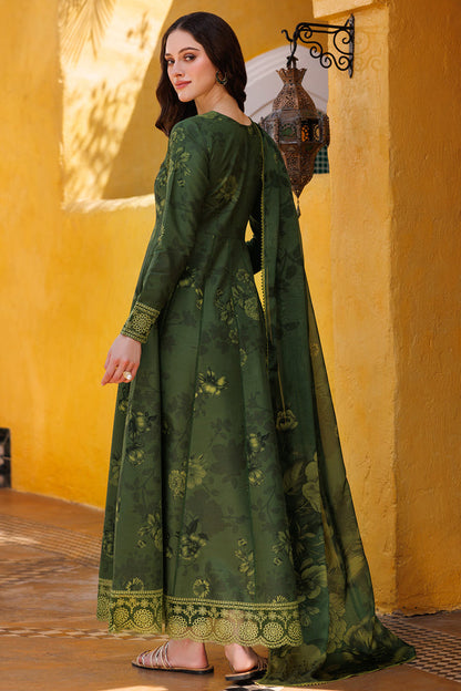 Farasha | Printed Essentials | Sage Charm S Deep Olive Green Lawn