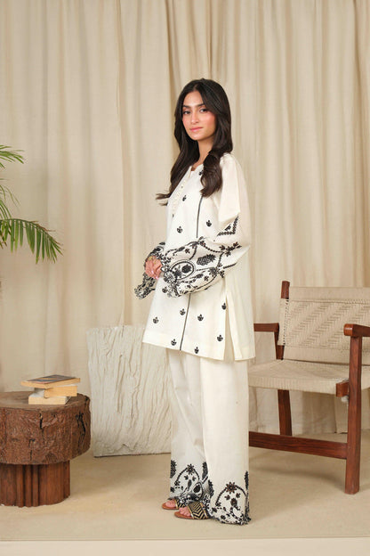 Noor by Saadia Asad | Noor Pret 25 | D2 - Monochrome Flair - Pakistani Designer Dress - by Noor by Saadia Asad - Type : Ladies Clothes - 100% Original at Saira Sultan