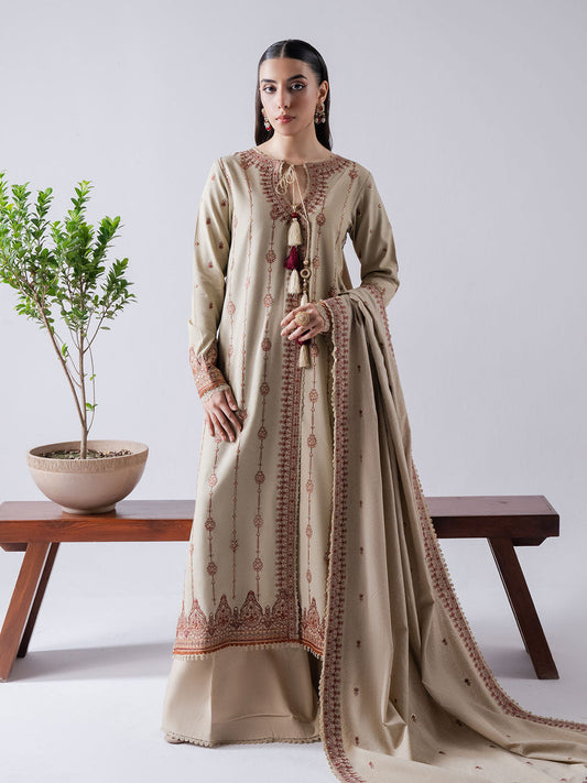 Faiza Faisal | Winter Edit 2024 | KYRA XS Beige Karandi