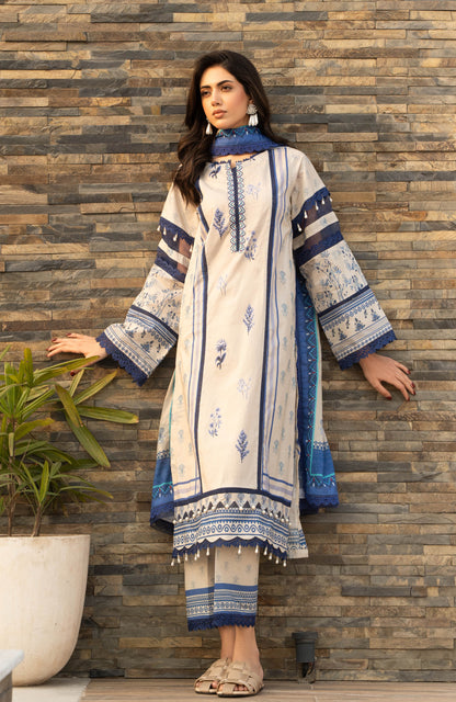 Alzohaib | Premium Prints 25 | AZP-25-14 M Off White Digital Printed
