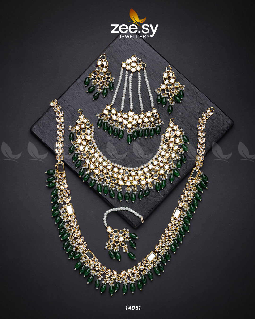 Enigmatic Bridal Set Green