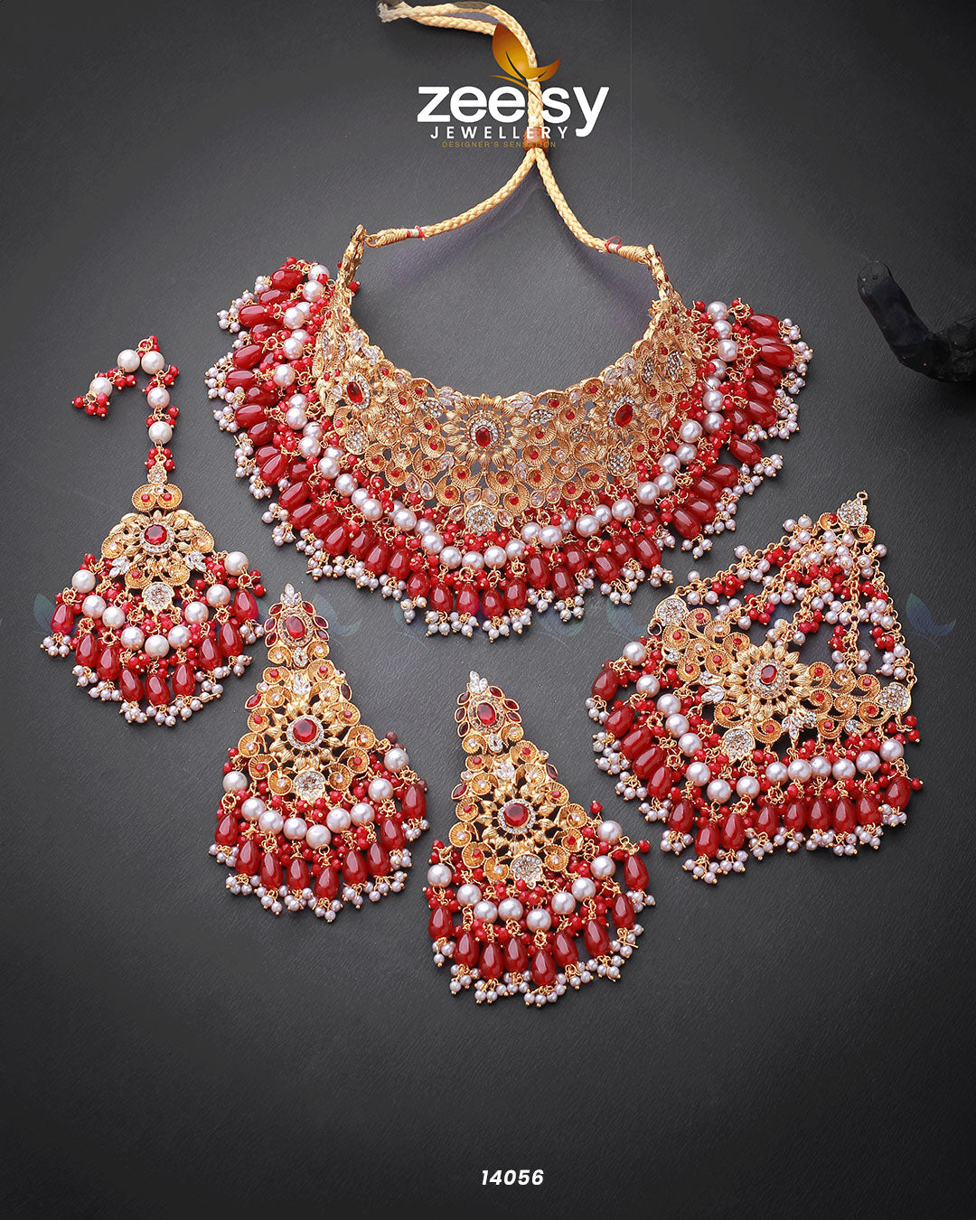 Luminescent Bridal Set Red