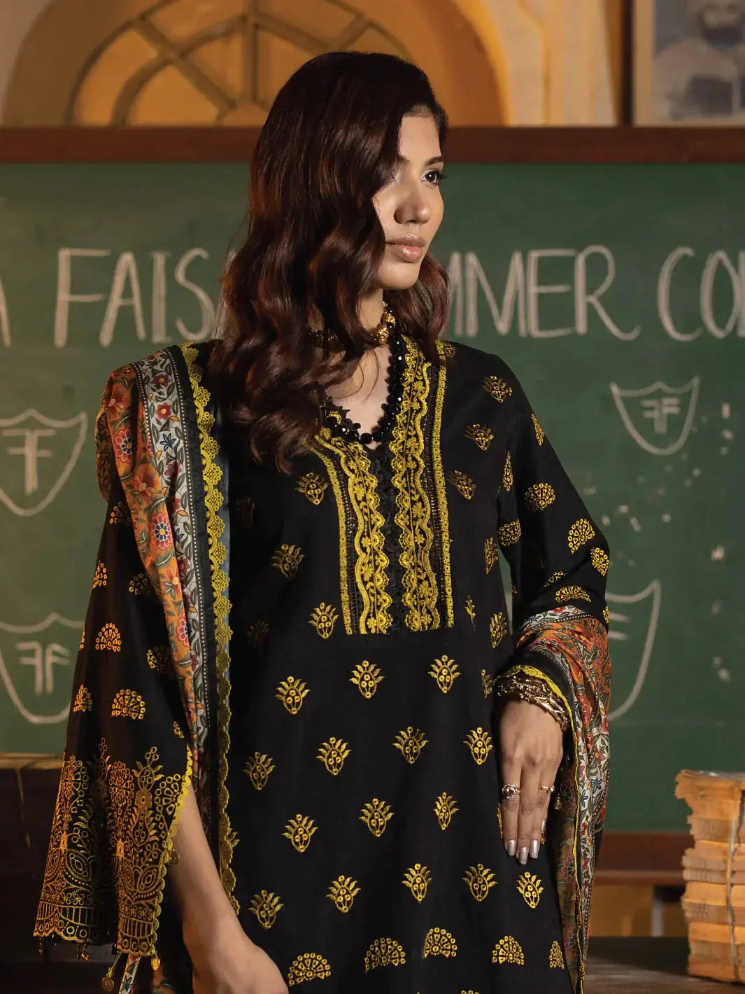 Faiza Faisal | Maya Luxury Lawn | Clara - Pakistani Designer Dress - by Faiza Faisal | Type: Luxury - 100% Original at Saira Sultan