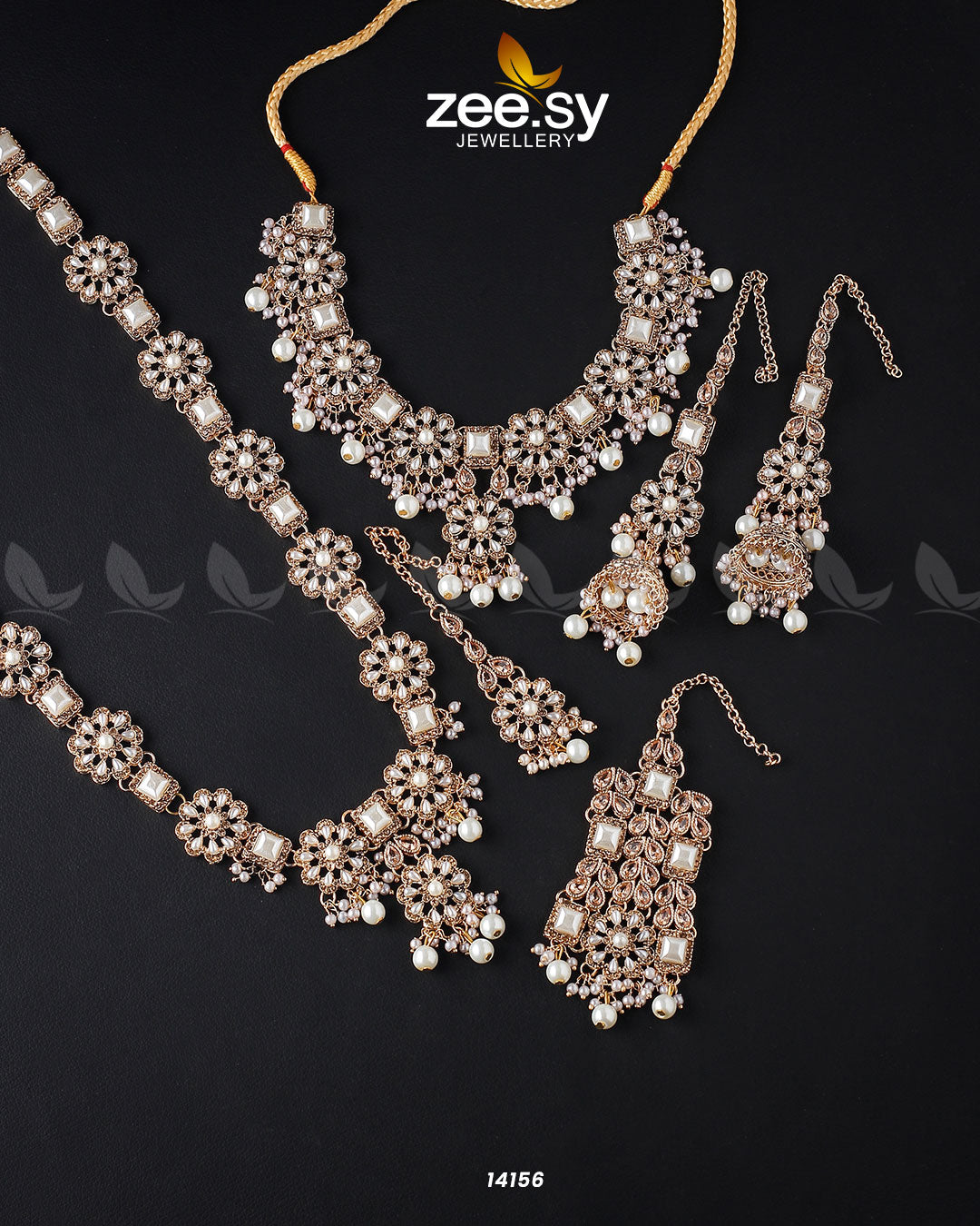Armeria Bridal Set Golden Pearl