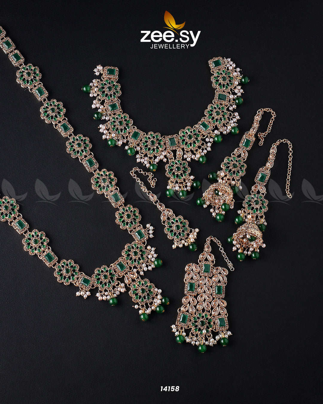 Armeria Bridal Set Golden Green