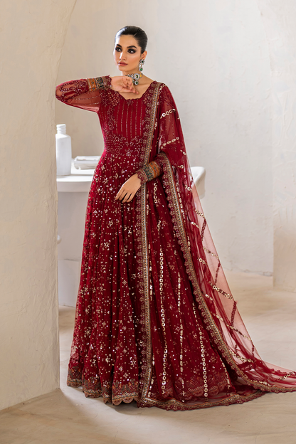 Iznik | Chinnon Chiffon | CC-49 Embroidered Net - Pakistani Designer Dress - by Iznik | Type: Formal - 100% Original at Saira Sultan