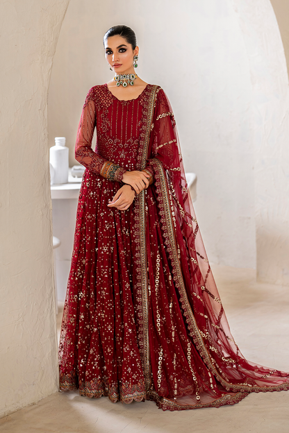 Iznik | Chinnon Chiffon | CC-49 Embroidered Net - Pakistani Designer Dress - by Iznik | Type: Formal - 100% Original at Saira Sultan