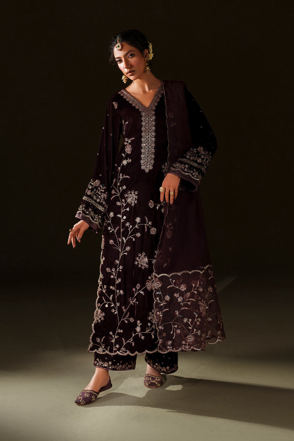 Iznik | Velvet 25 | IV-70 Embroidered Velvet by Iznik - Designer Dress - Type : Ladies Clothes - Available at Saira Sultan - 100% Original 