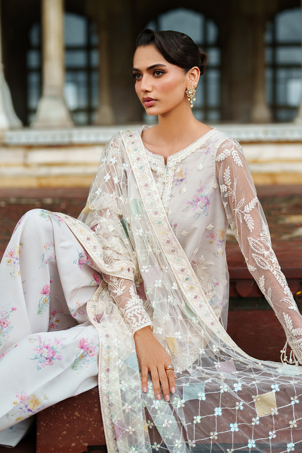 Iznik | Festive Formal | UE-534 Embroidered Net - Pakistani Designer Dress - by Iznik - Type : Ladies Clothes - 100% Original at Saira Sultan