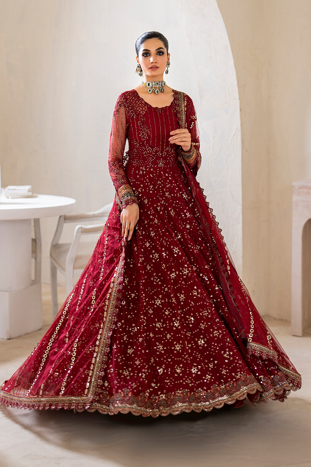 Iznik | Chinnon Chiffon | CC-49 Embroidered Net - Pakistani Designer Dress - by Iznik | Type: Formal - 100% Original at Saira Sultan