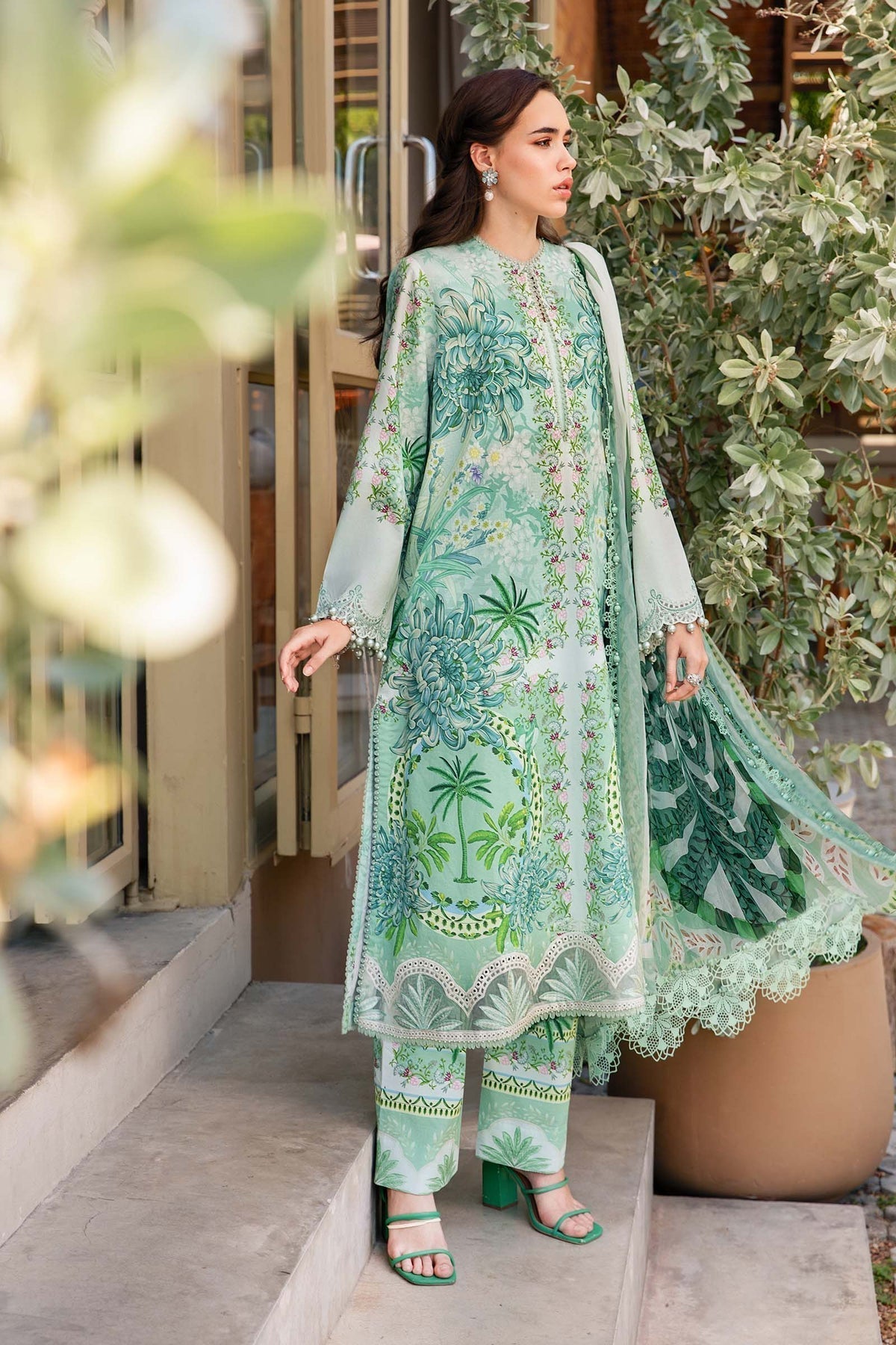 Maria B | M Prints 25 | MPT-2514-A L IceBery Green Lawn