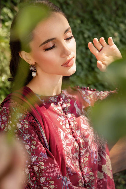 Maria B | M Prints 25 | MPT-2514-B XL Maroon Lawn