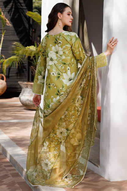 Farasha | Printed Essentials | Marigold Haze S Olive Lawn