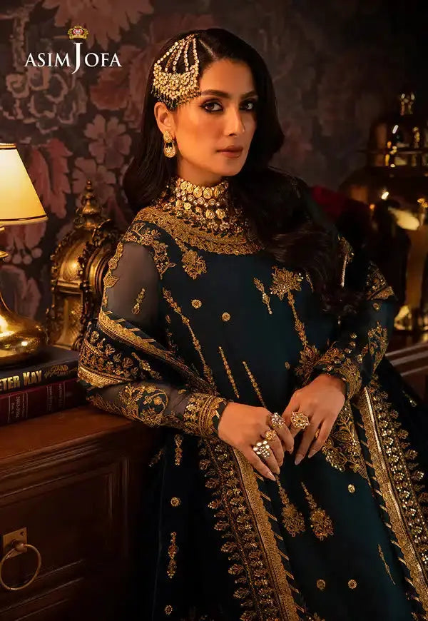 Asim Jofa | Makhmal Wedding Velvet 23 | AJMM-07 - Pakistani Designer Dress - by Asim Jofa | Type: Bridal - 100% Original at Saira Sultan