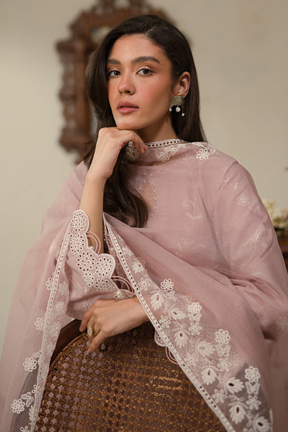Cross Stitch | Chikankari Lawn 25 | MAUVE GLAM M Pink Lawn