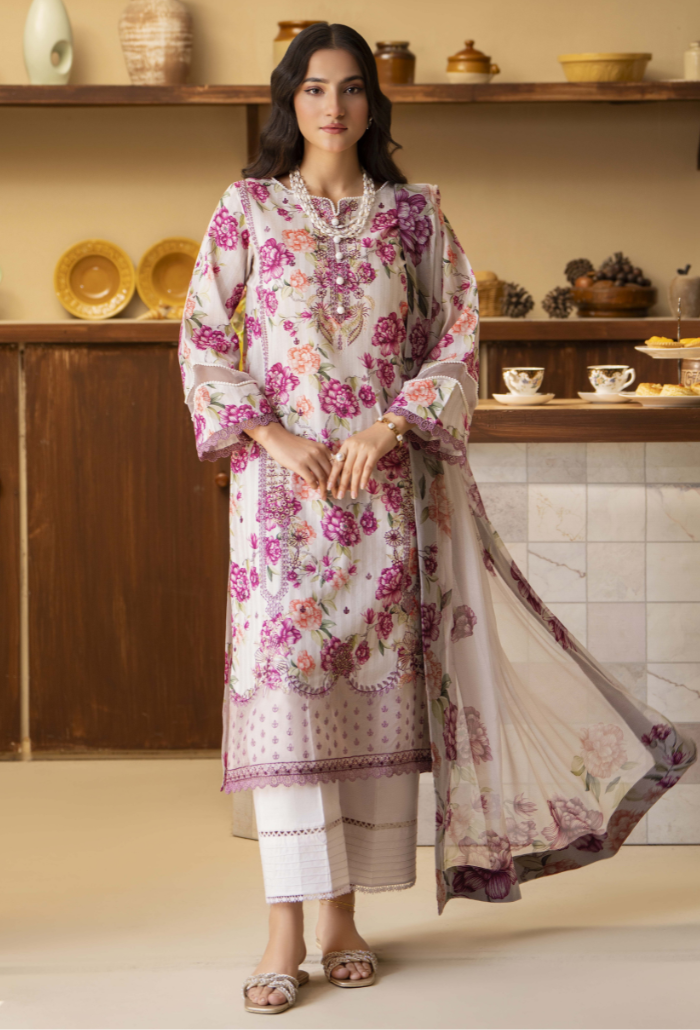 Humdum | Senora Lawn 25 | Senora - D10 L Off White Lawn