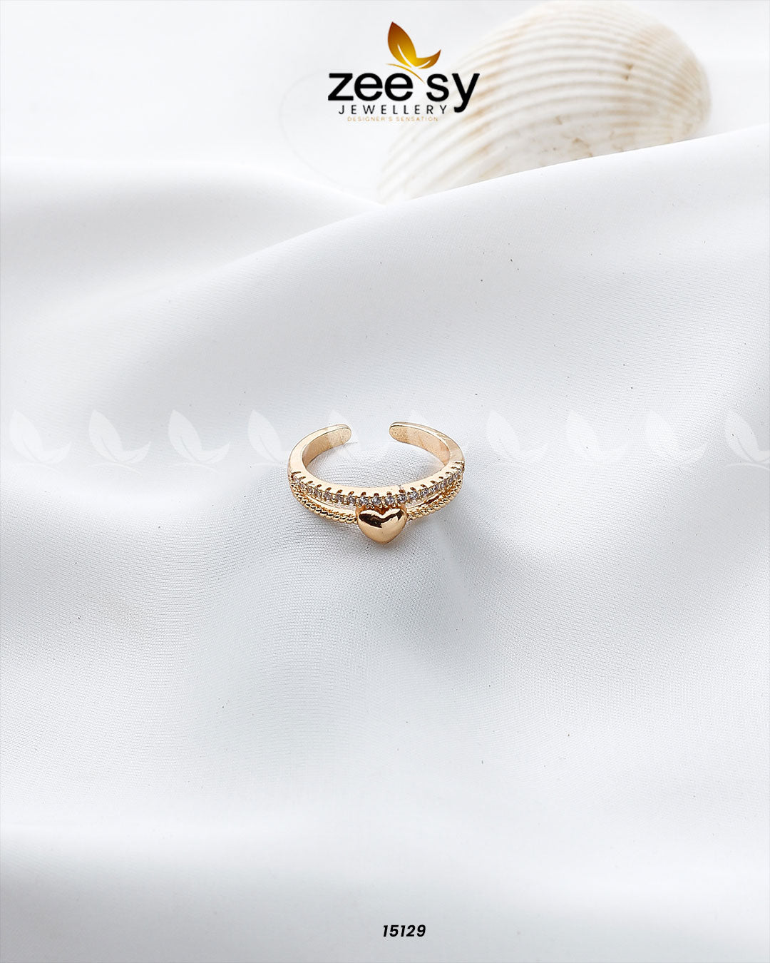 Heart Rings Golden
