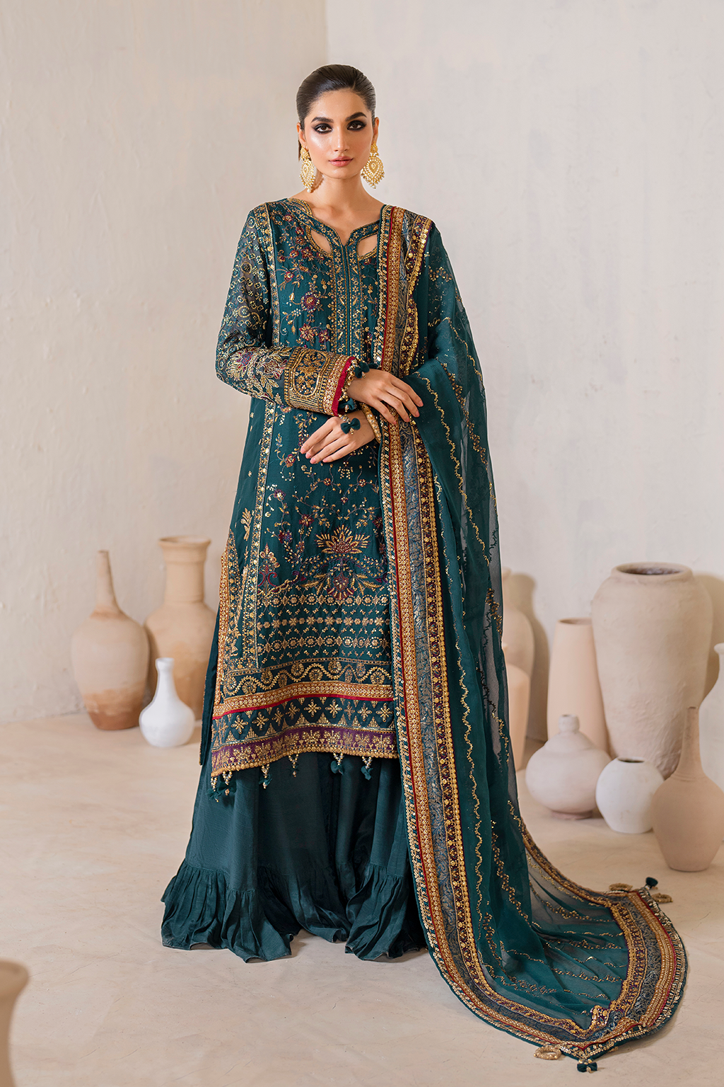 Iznik | Chinnon Chiffon | CC-46 Embroidered Chiffon - Pakistani Designer Dress - by Iznik | Type: Formal - 100% Original at Saira Sultan