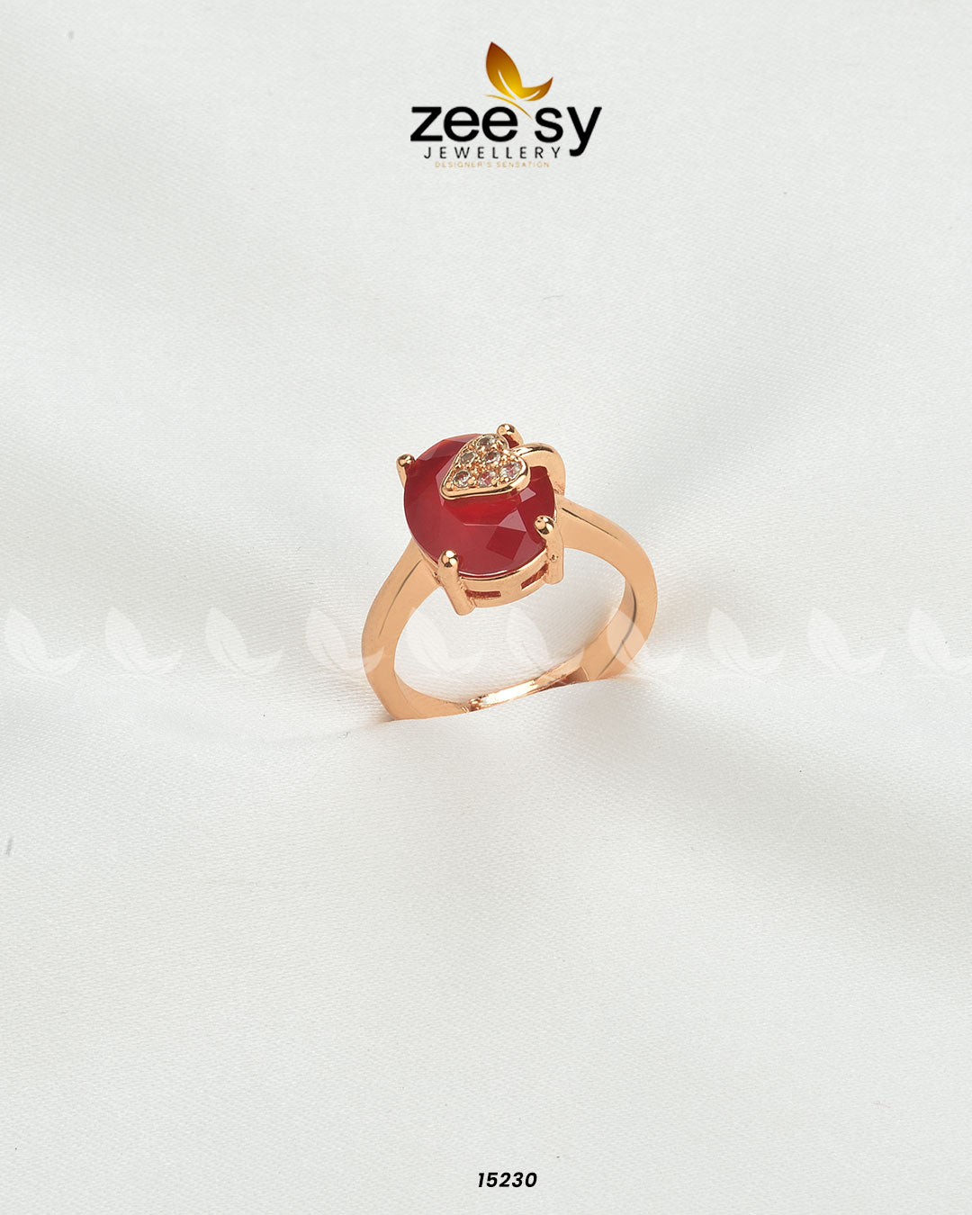 Sizzling Charming Ring Red