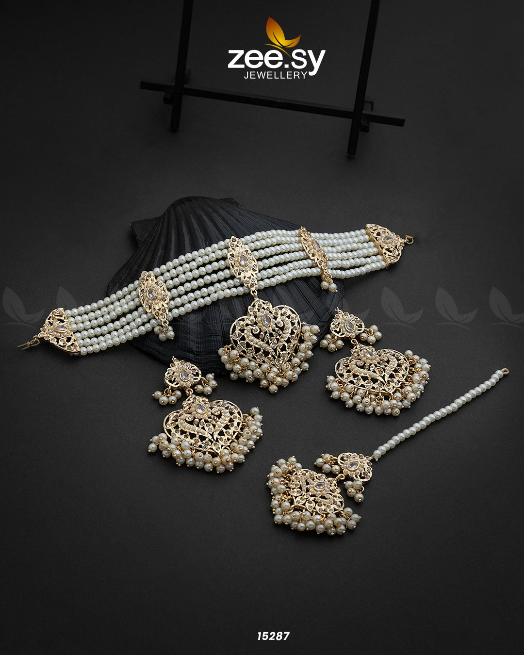 Hyderabadi Guluband Necklace Pearl