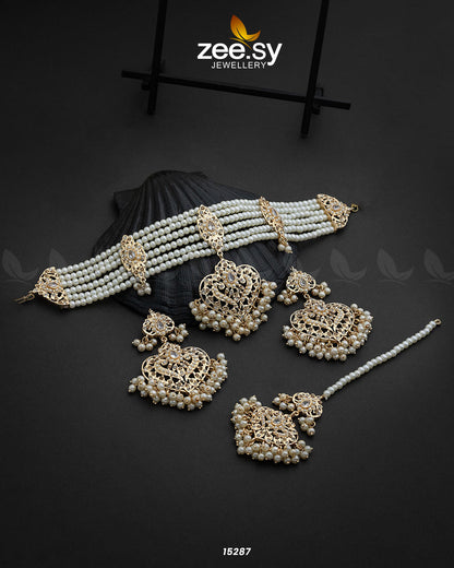 Hyderabadi Guluband Necklace Pearl