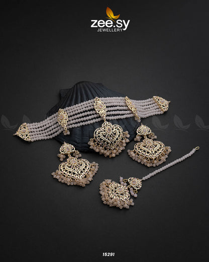Hyderabadi Guluband Necklace Pink