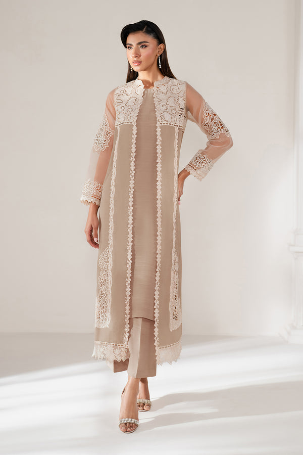 Baroque | Luxury Pret 25 | EMBROIDERED ORGANZA PR-1100 - Pakistani Designer Dress - by Baroque - Type : Ladies Clothes - 100% Original at Saira Sultan