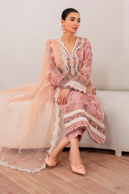 Baroque | Formal Collection | CHIFFON UF-705 Custom Size Pink Chiffon