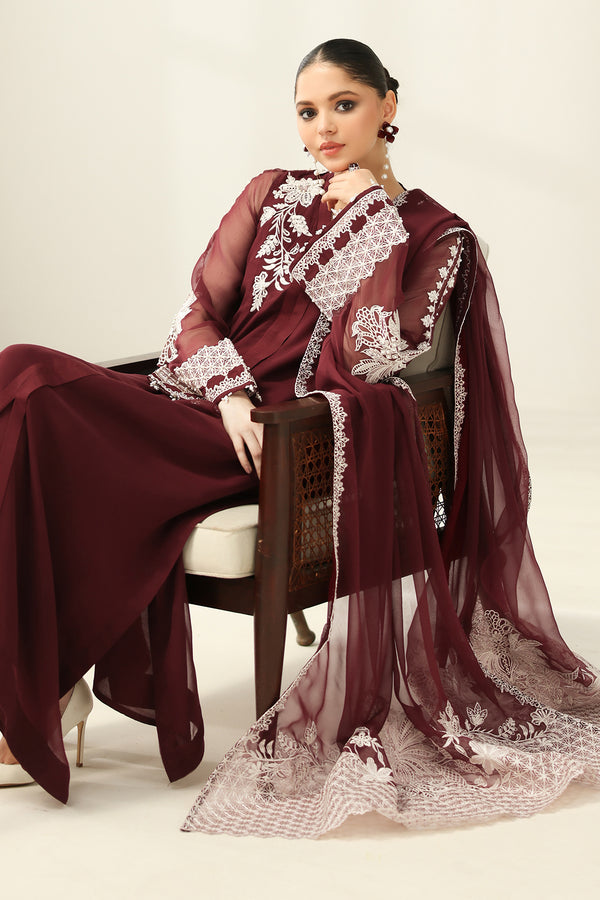 Baroque | Luxury Pret 25 | EMBROIDERED CHIFFON PR-1160 - Pakistani Designer Dress - by Baroque - Type : Ladies Clothes - 100% Original at Saira Sultan