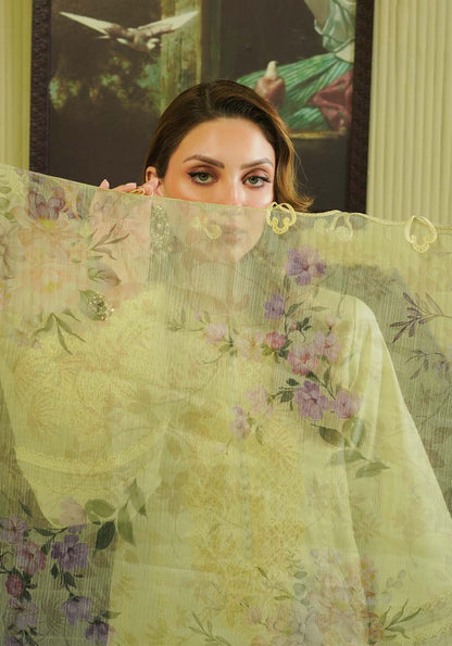 Zarqash | Tresor Luxury Lawn 24 | ZQT 008 PRIMROSE - Pakistani Designer Dress - by Zarqash | Type: Luxury - 100% Original at Saira Sultan