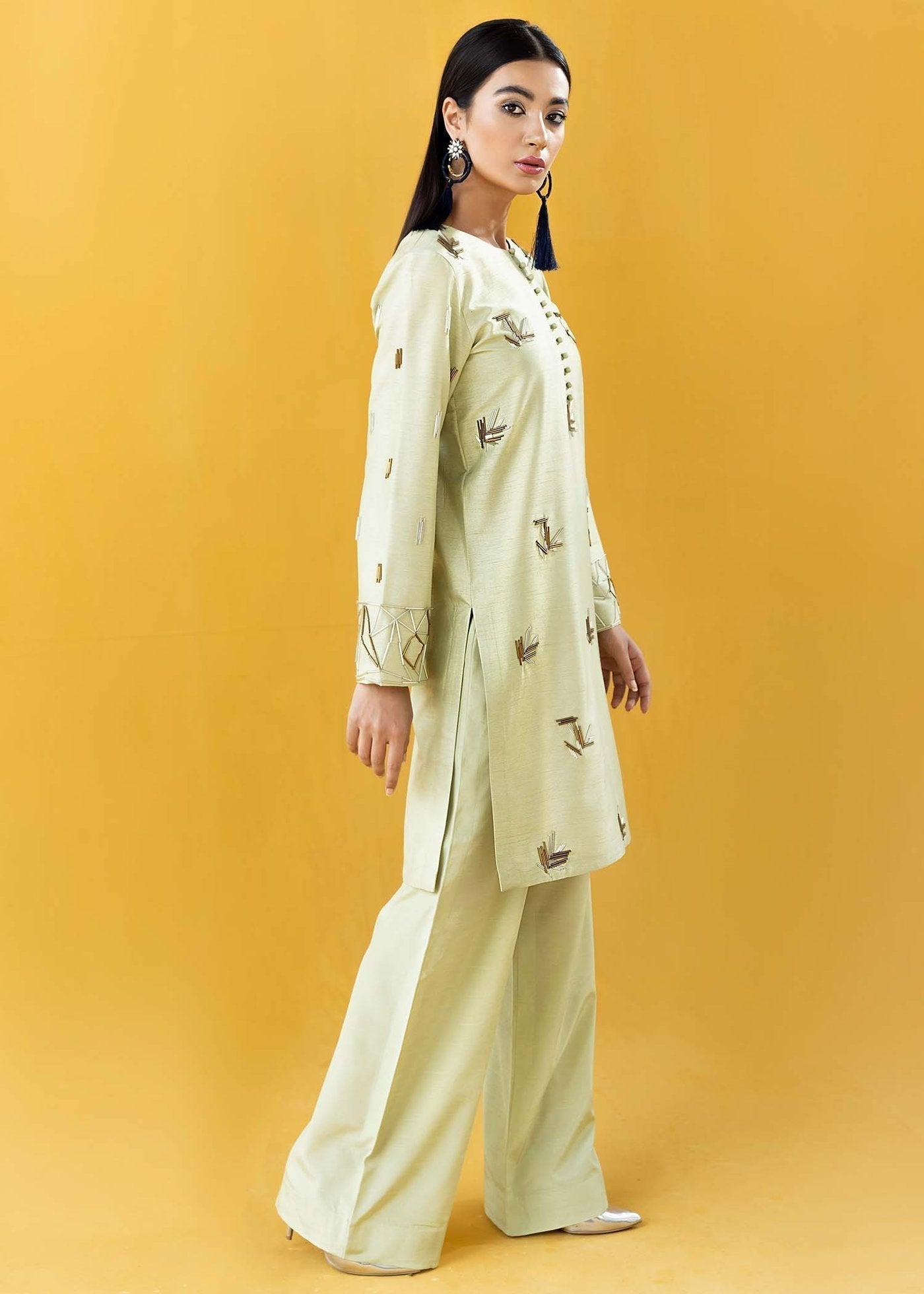 Hana | Vibrant Beyond | Passion-VB-1003 L Pastel Mint Raw Silk
