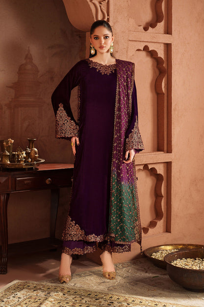Iznik | Velvet 25 | IV-57 Embroidered Velvet by Iznik - Designer Dress - Type : Ladies Clothes - Available at Saira Sultan - 100% Original 