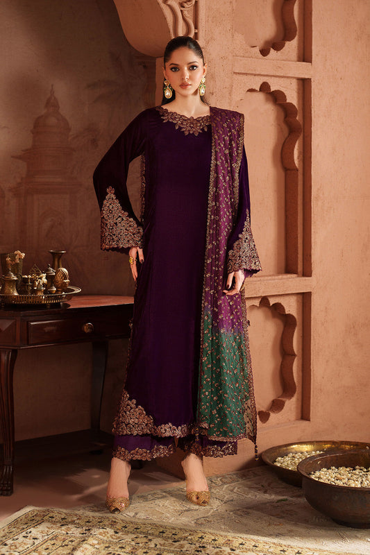 Iznik | Velvet 25 | IV-57 Embroidered Velvet by Iznik - Designer Dress - Type : Ladies Clothes - Available at Saira Sultan - 100% Original 