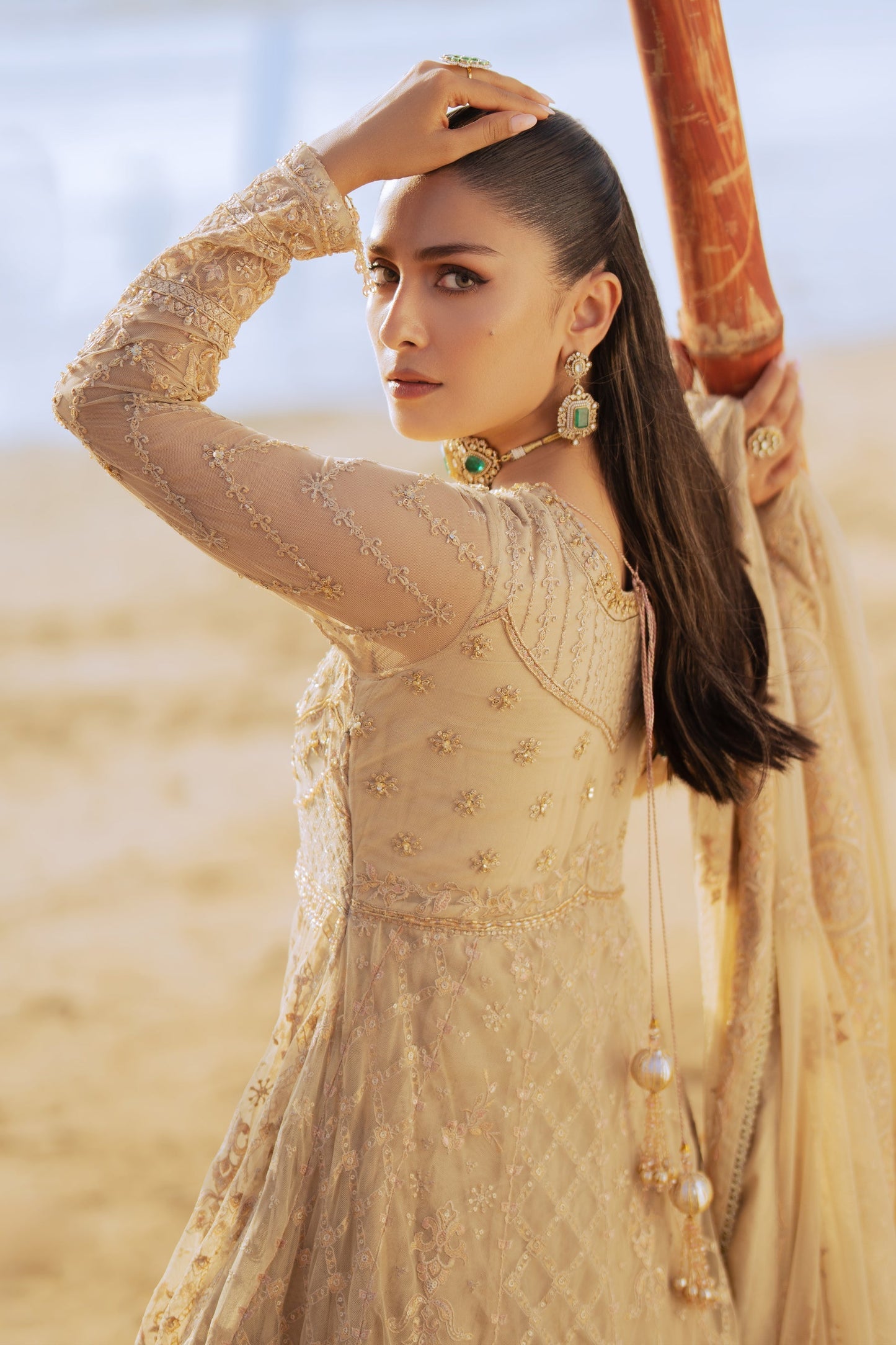 Naqshi | Sahil Kinaray | ALARA M Beige Net