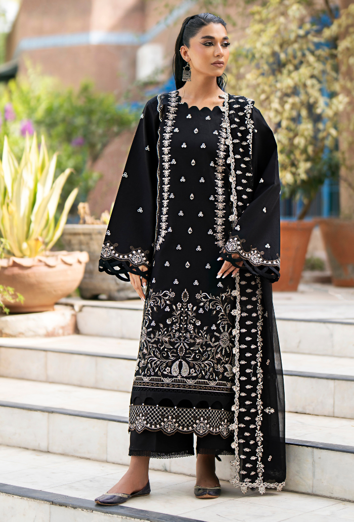 Humdum | Selin Lawn 25 | Selin - D05 XS Black Lawn
