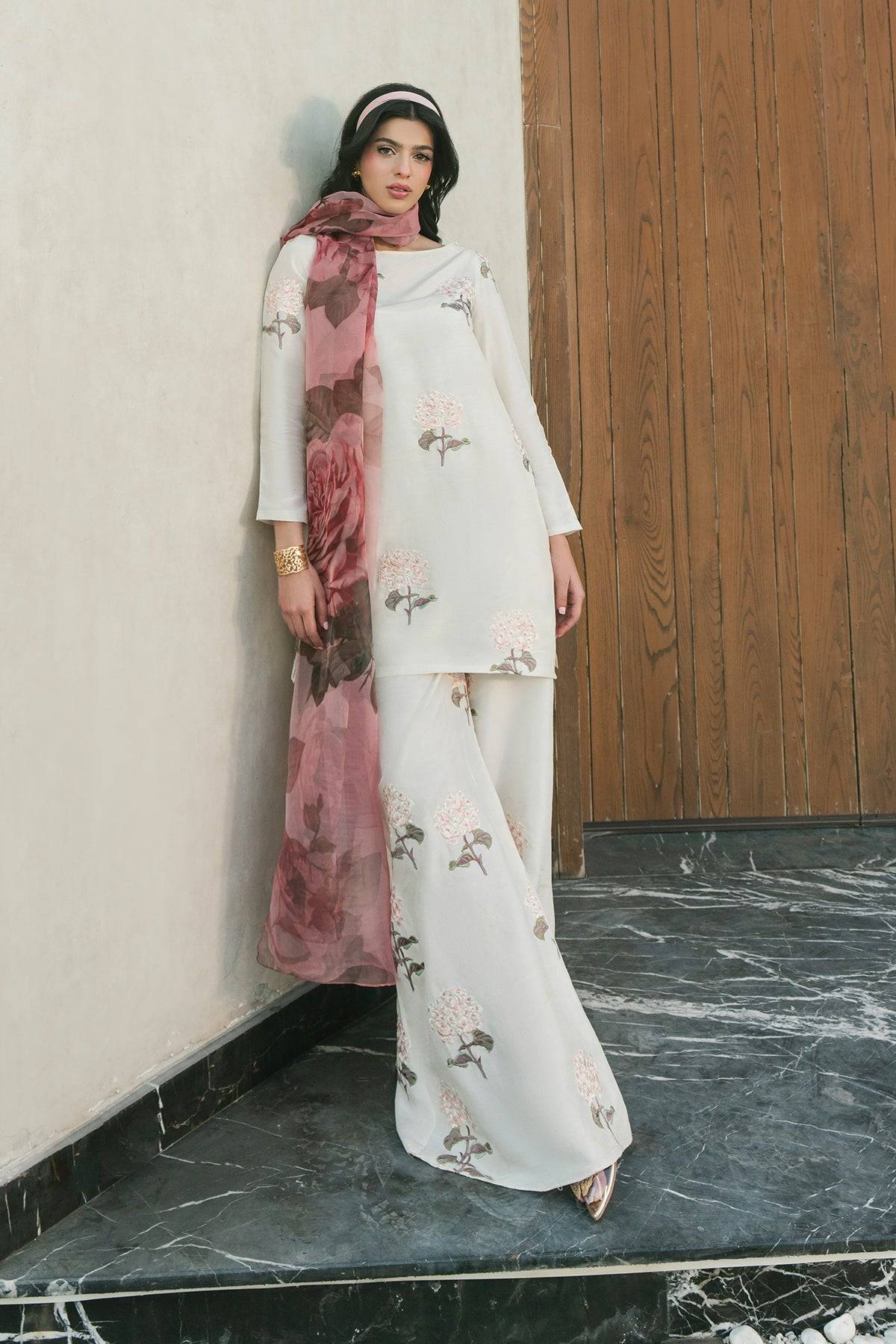 Fahad Hussayn | Lawn Banger | Peony - Pakistani Designer Dress - by Erum Khan | Type: Ladies Clothes - 100% Original at Saira Sultan