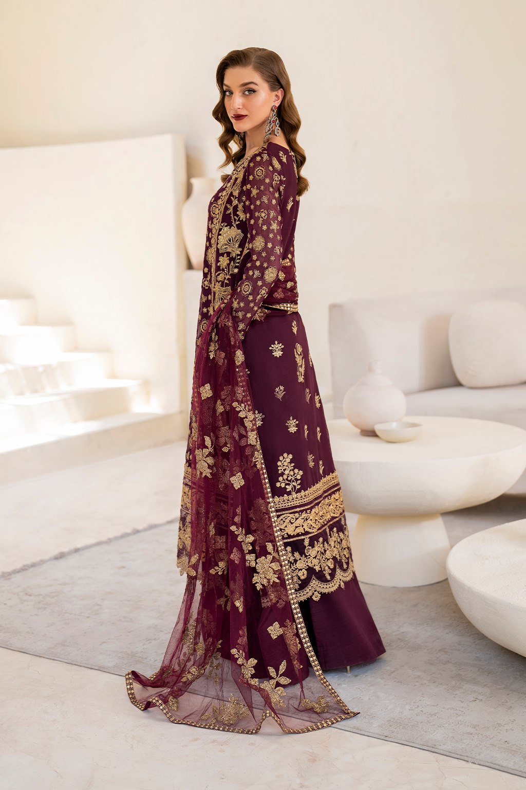 Iznik | Chinnon Chiffon | CC-42 Embroidered Chiffon - Pakistani Designer Dress - by Iznik | Type: Formal - 100% Original at Saira Sultan