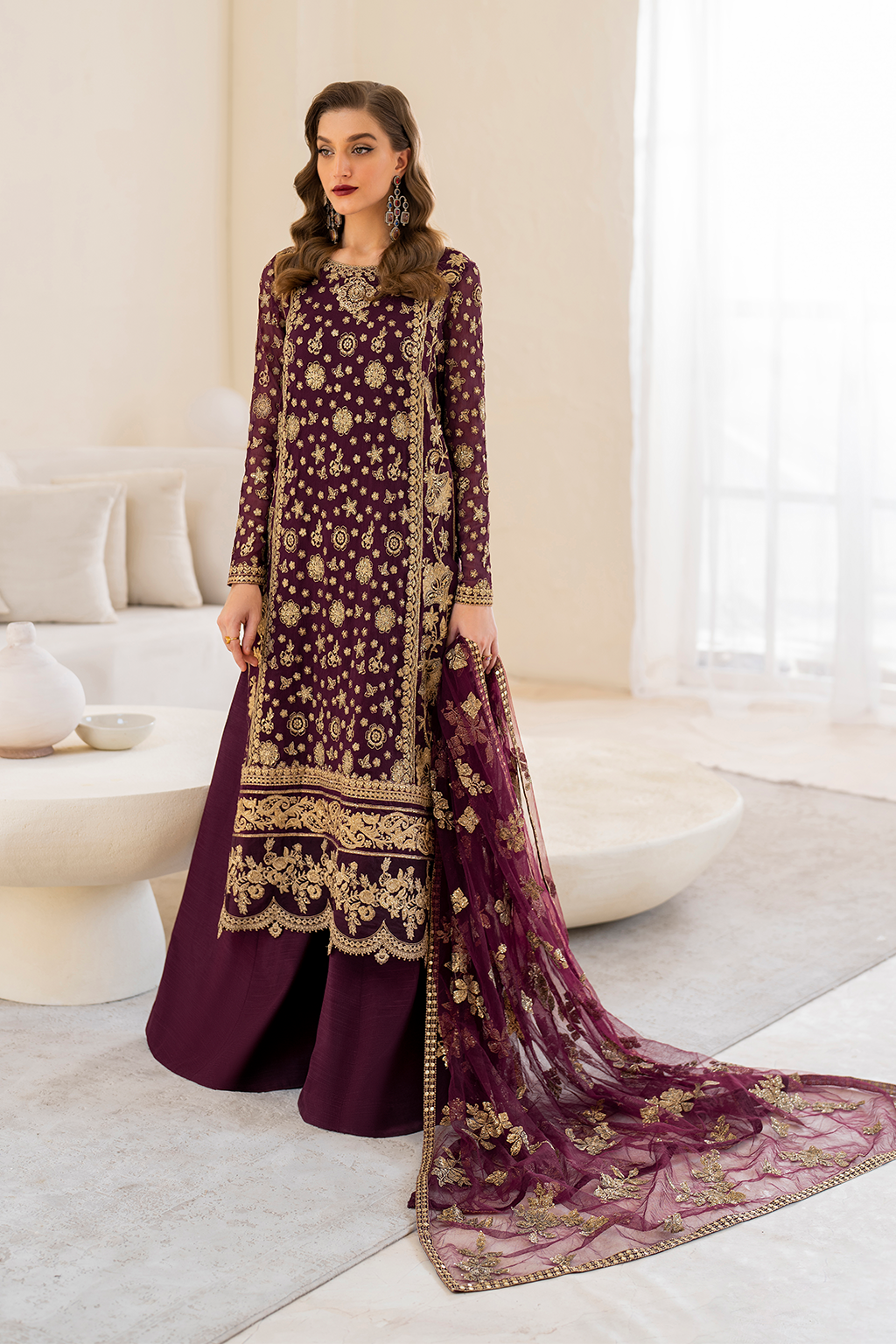 Iznik | Chinnon Chiffon | CC-42 Embroidered Chiffon - Pakistani Designer Dress - by Iznik | Type: Formal - 100% Original at Saira Sultan