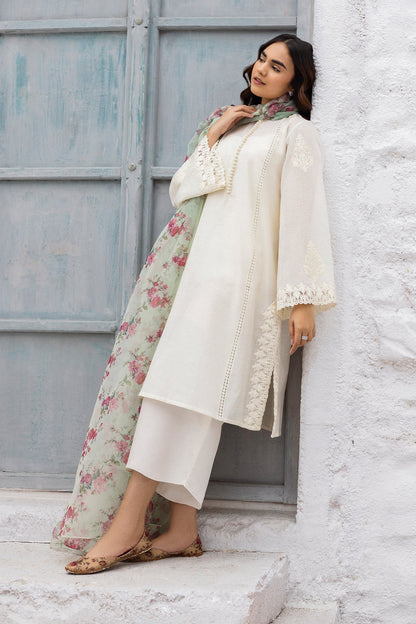 Erum Khan | Ramadan Edition | Haya L White Cotton Karandi