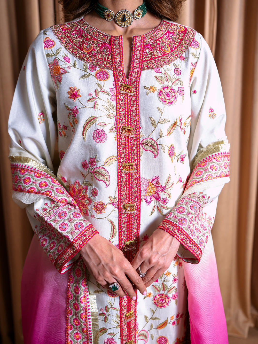Faiza Faisal | Rema Wedding Formals 24 | Aida L White Raw Silk