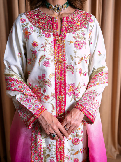 Faiza Faisal | Rema Wedding Formals 24 | Aida L White Raw Silk