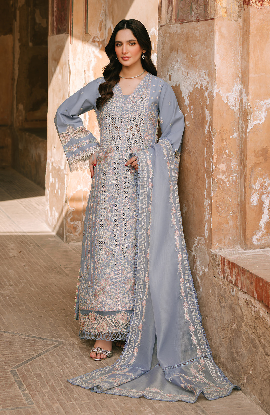 Fiona | Sarang Lawn 25 | Aysel XL Gray Lawn