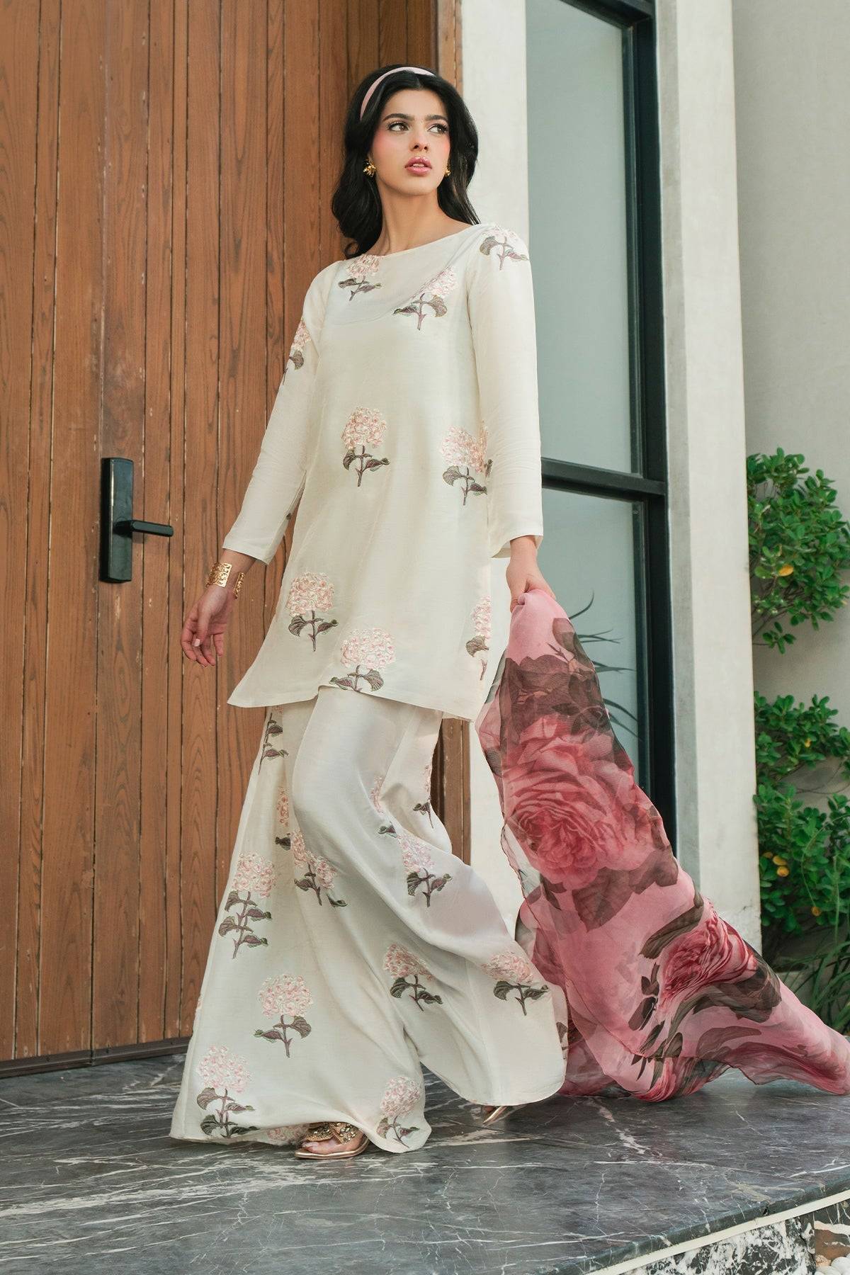 Fahad Hussayn | Lawn Banger | Peony - Pakistani Designer Dress - by Erum Khan | Type: Ladies Clothes - 100% Original at Saira Sultan