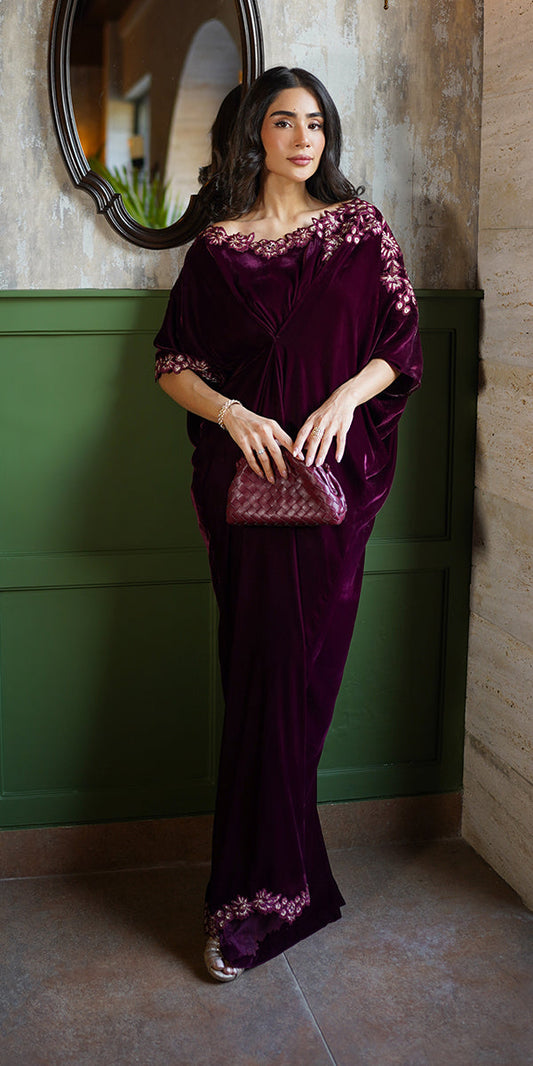 Erum Khan | Velvet Wisper | Wine Whisper XS Dark Plum Velvet