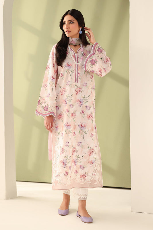 Baroque | Eid Printique | EMBROIDERED PRINTED LAWN UF-4177 XS Lawn Light Pink